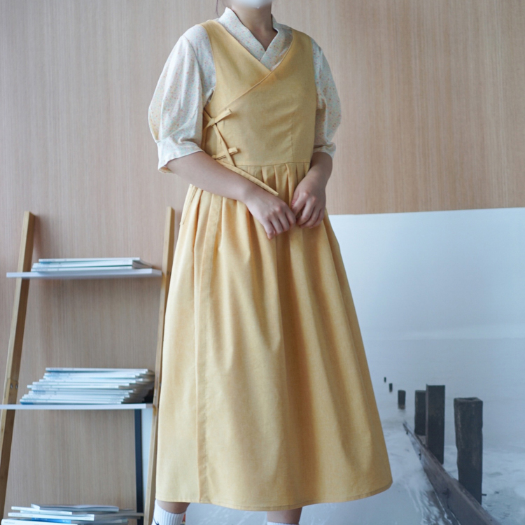 생활한복 나시 원피스 감귤