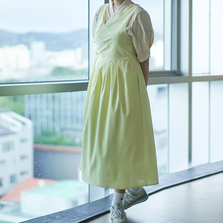 생활한복 나시 원피스 레몬
