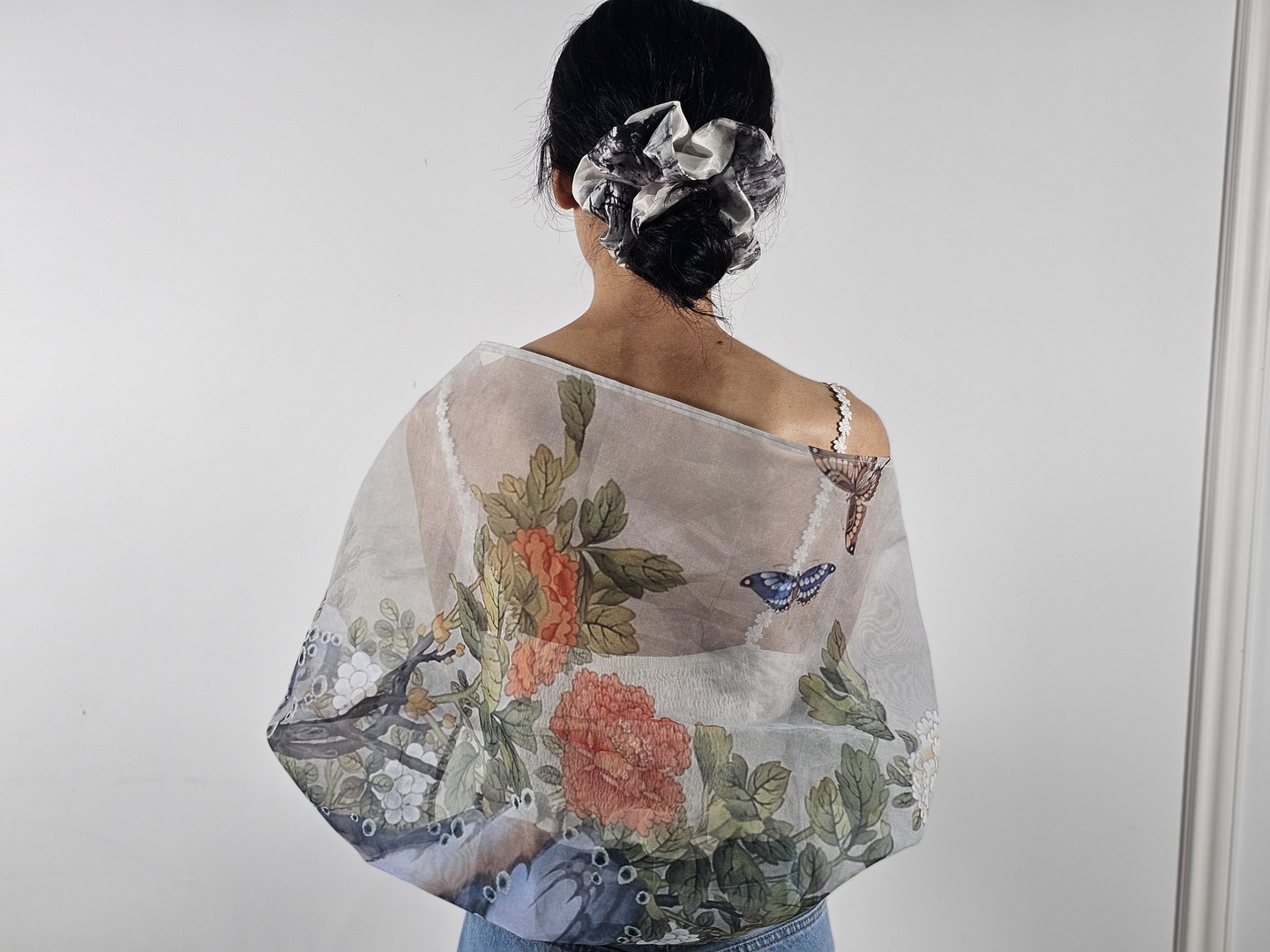 민화 모시 볼레로 그레이