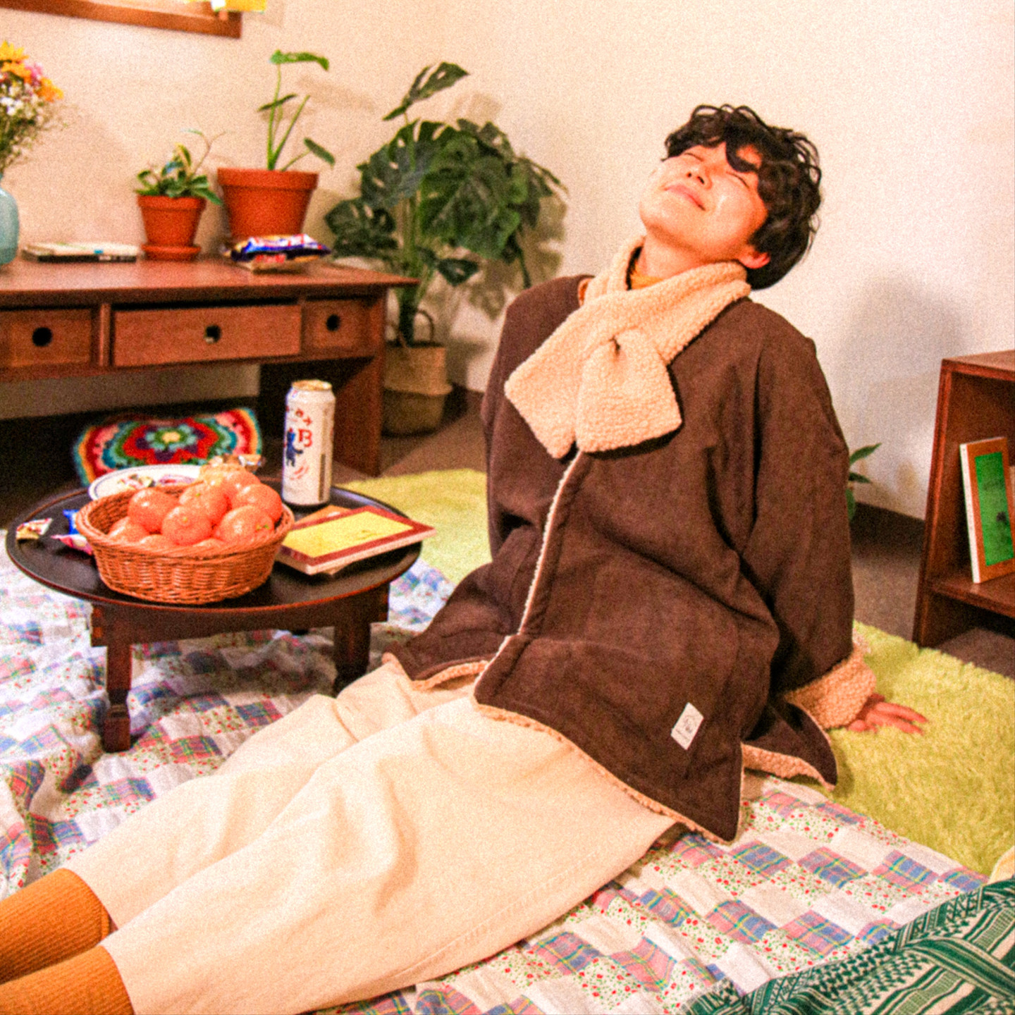 리버서블 아우터 브라운