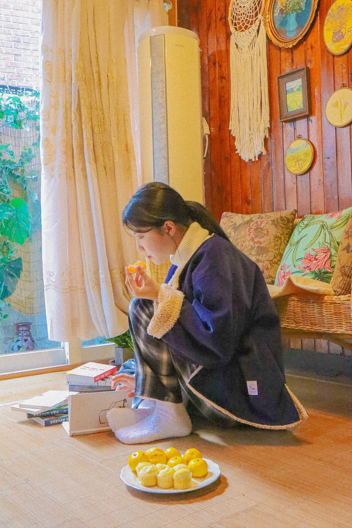 리버서블 아우터 네이비