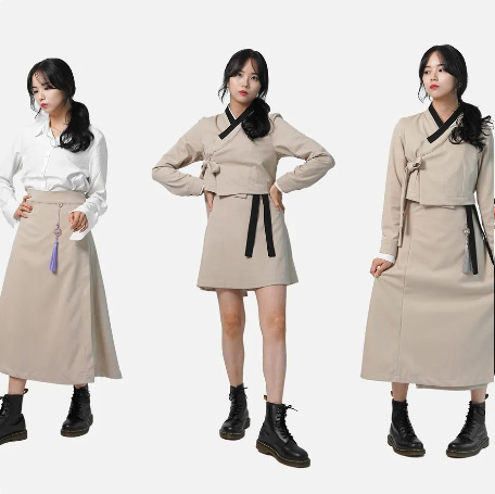 저고리 투피스 베이지