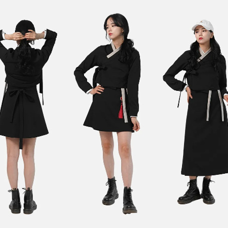 저고리 투피스 블랙